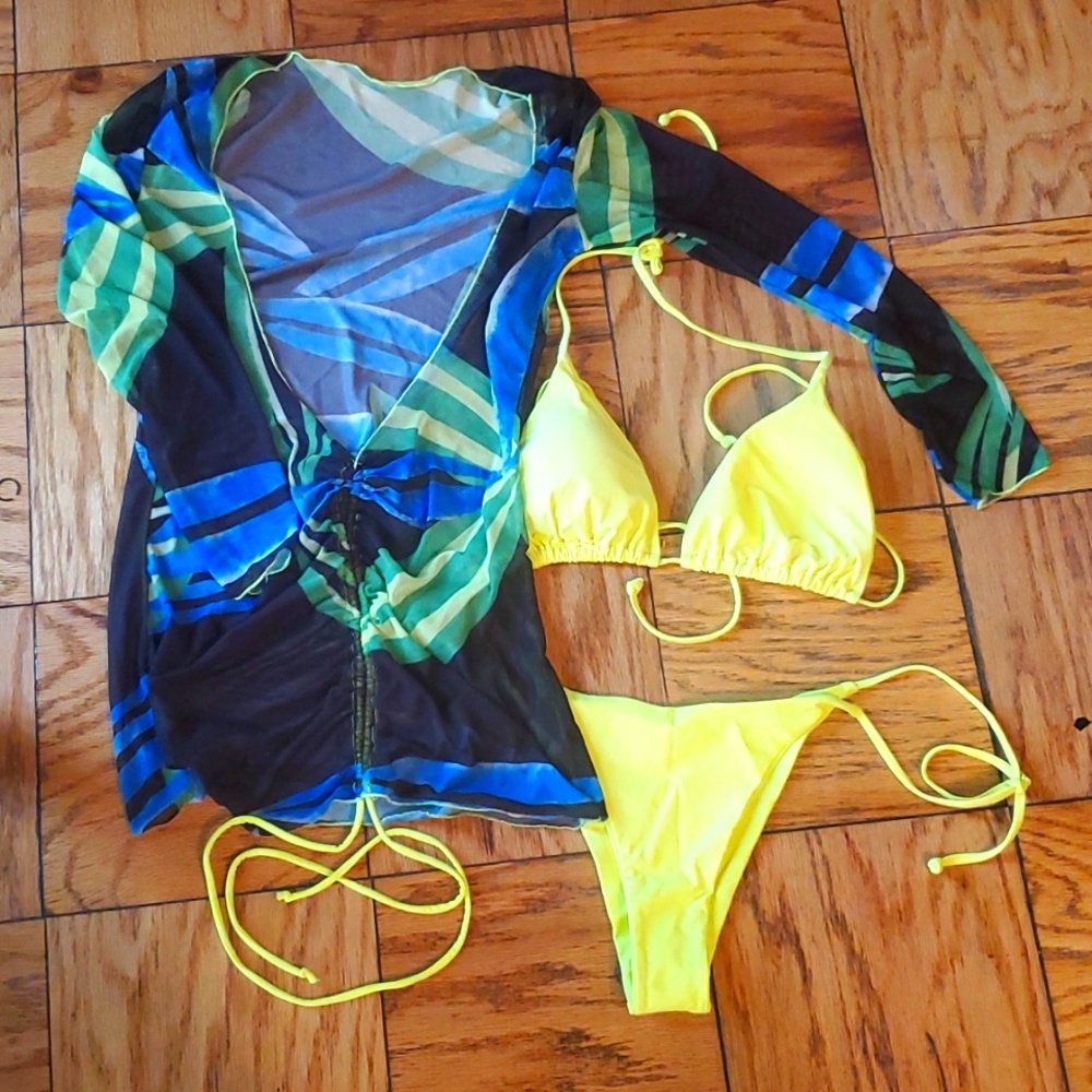 Tropical Sexy String Bikini Set size Medium